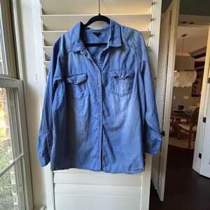 Torrid Blue Denim Button-Up Shirt 3